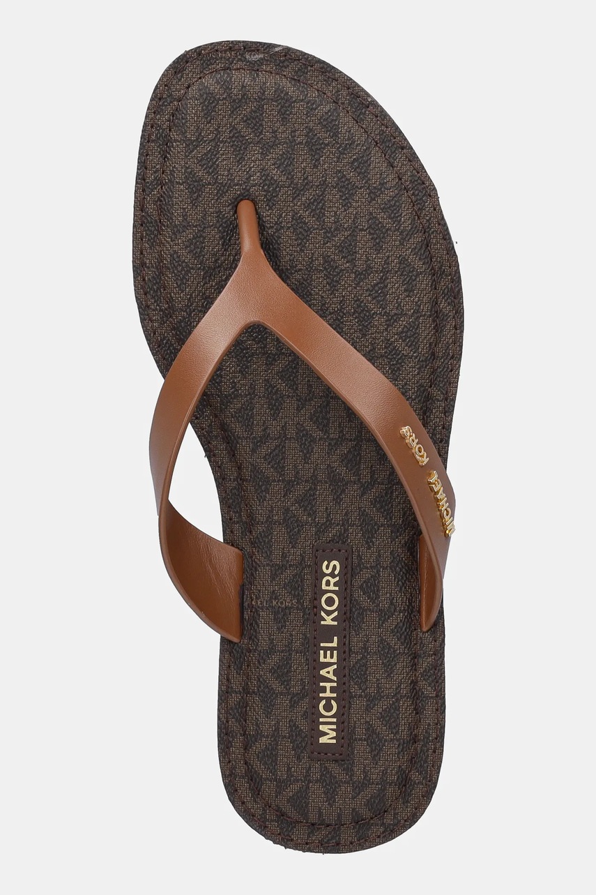 Σαγιονάρες MICHAEL Michael Kors Koko χρώμα: καφέ, 40S5KOFA2L.230 φωτογραφία