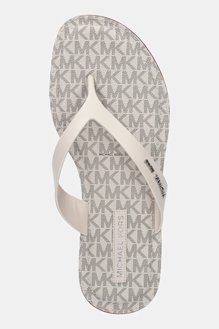 Σαγιονάρες MICHAEL Michael Kors Koko χρώμα: μπεζ, 40S5KOFA2L.289 φωτογραφία