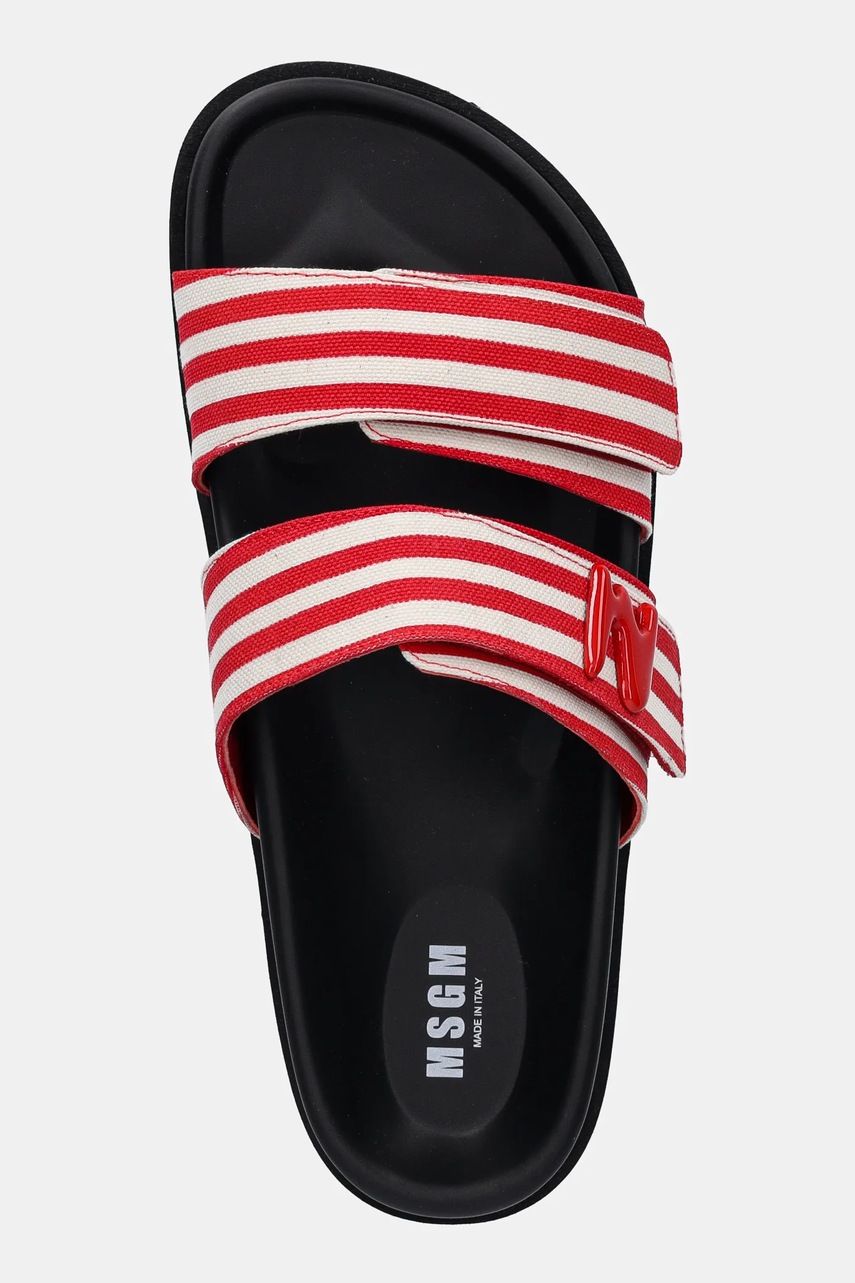 Παντόφλες MSGM χρώμα: κόκκινο, 3841MDS455 φωτογραφία