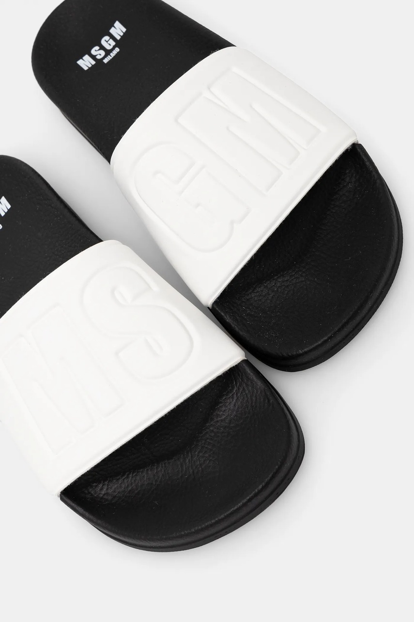 Παντόφλες MSGM χρώμα: μαύρο, 3841MDS209 φωτογραφία