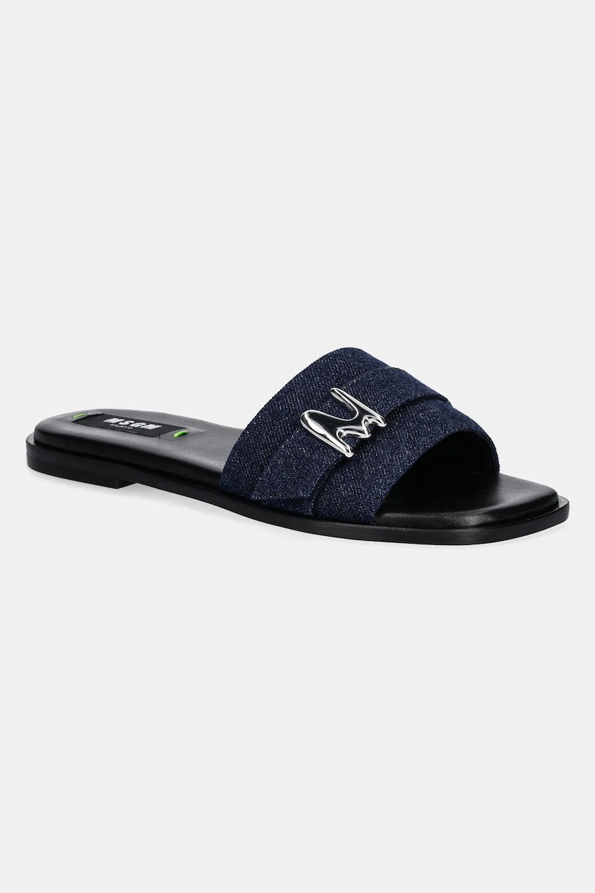 MSGM papuci femei, culoarea albastru marin, 3841MDS840 MSGM papuci femei, culoarea albastru marin, 3841MDS840