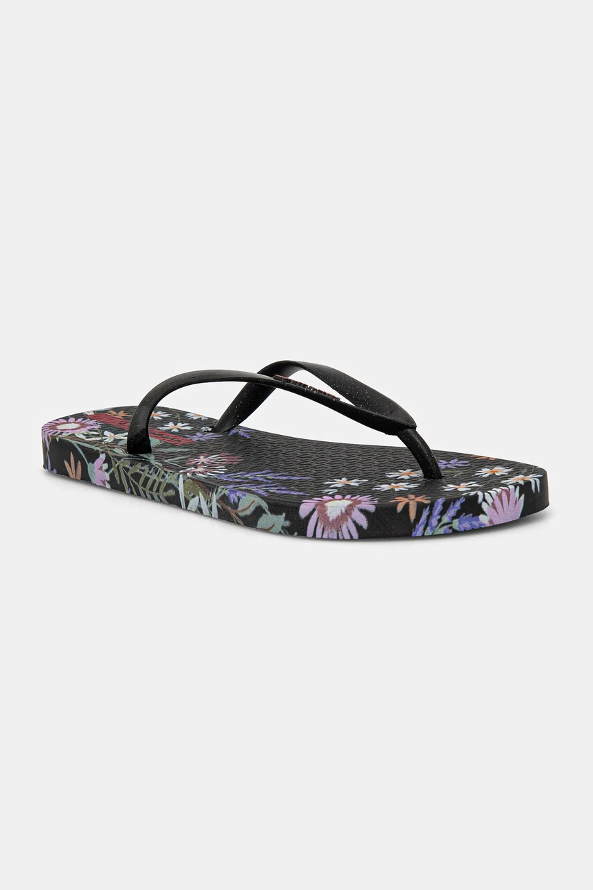 Levně Žabky Ipanema VERAO TROPIC dámské, černá barva, na plochém podpatku, 27197-BB267