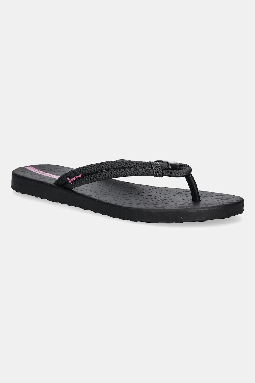 Ipanema papuci DIVERSA AD femei, culoarea negru, cu toc plat, 27230-BG781 Ipanema papuci DIVERSA AD femei, culoarea negru, cu toc plat, 27230-BG781