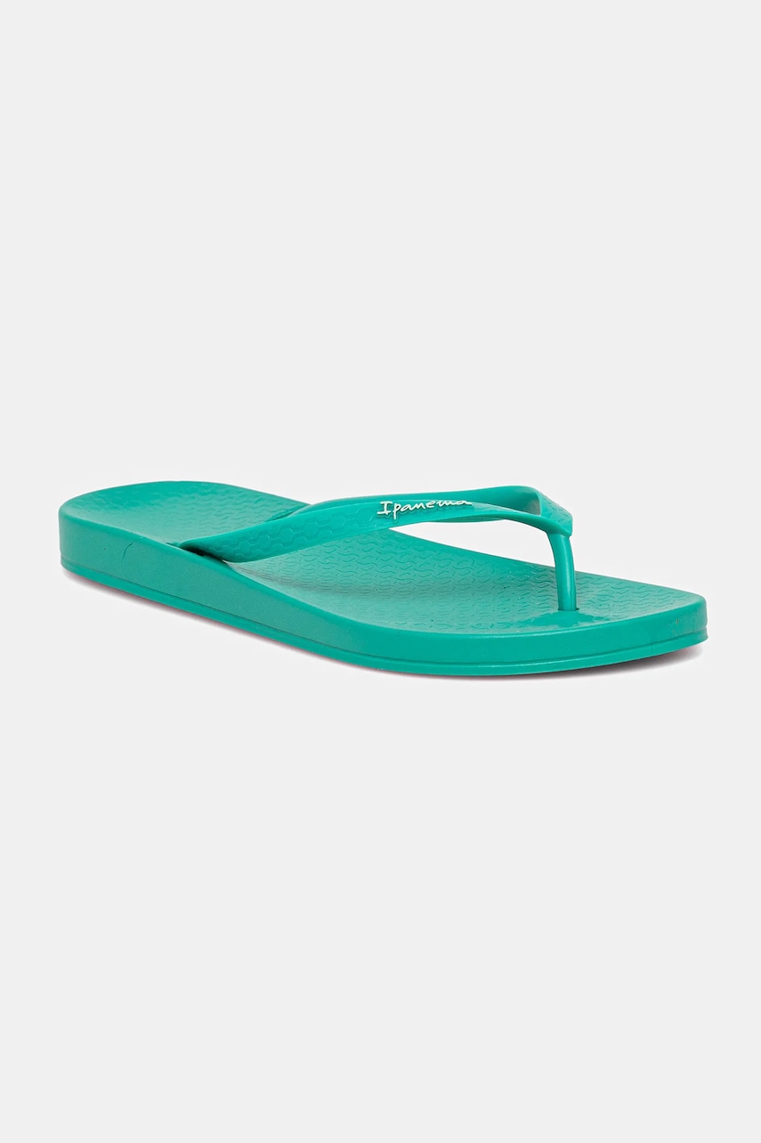 Ipanema slapi ANAT COLORS culoarea verde, cu toc plat, 82591-BD669