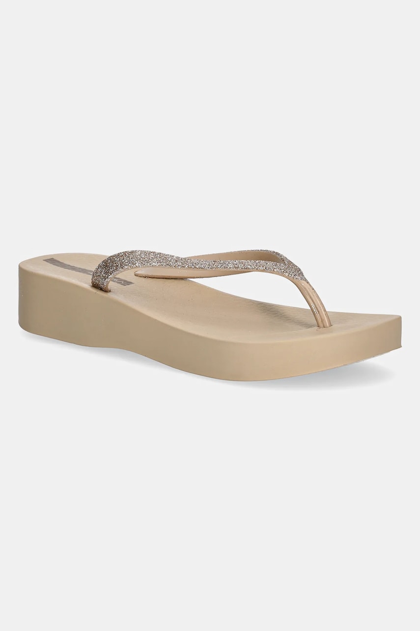 Ipanema papuci MESH CHIC PL femei, culoarea bej, cu platforma, 83386-BD734 Ipanema papuci MESH CHIC PL femei, culoarea bej, cu platforma, 83386-BD734
