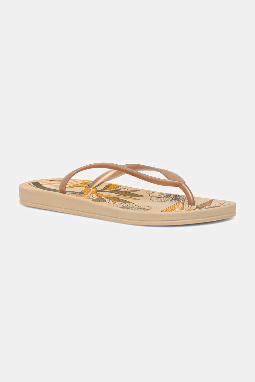 Ipanema slapi ANAT TEMAS X femei, culoarea bej, cu toc plat, 83611-BF245