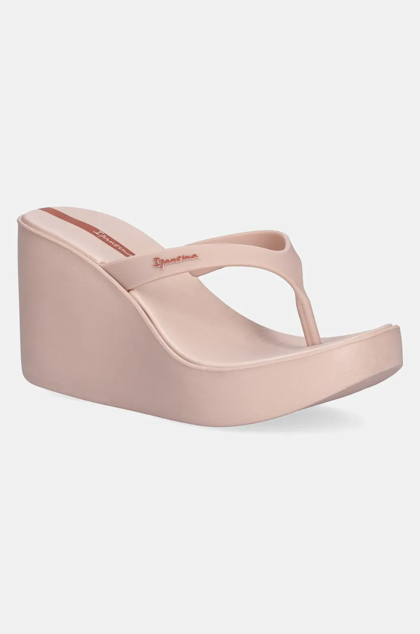 Levně Žabky Ipanema HIGH FASHION dámské, růžová barva, na klínku, 83626-BD941