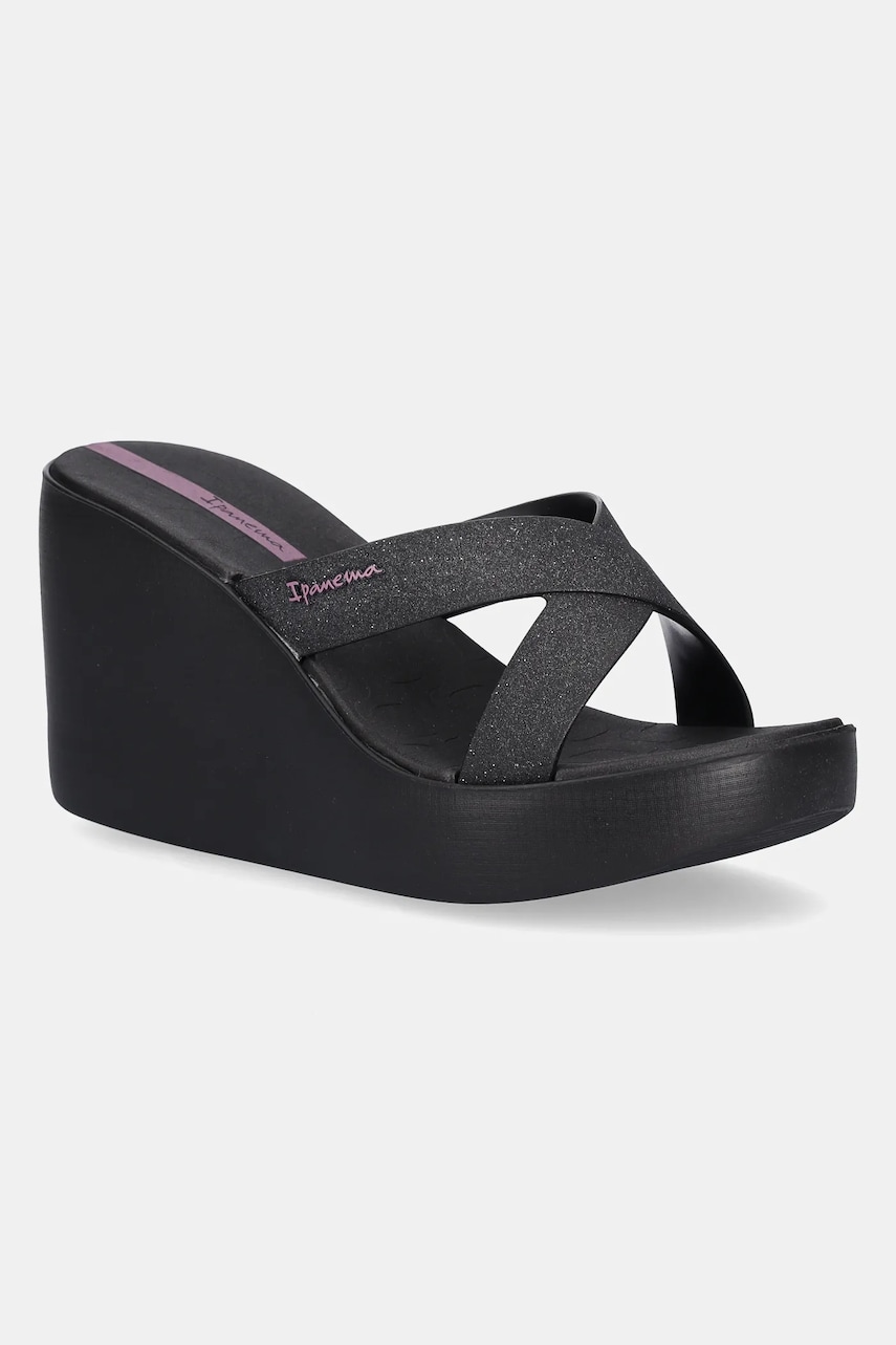 Ipanema papuci HIGH FASHION culoarea negru, toc pana, 83646-BD675 Ipanema papuci HIGH FASHION culoarea negru, toc pana, 83646-BD675