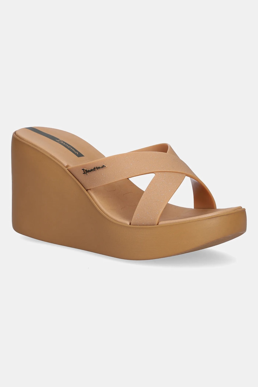 Ipanema papuci HIGH FASHION culoarea maro, toc pana, 83646-BD677 Ipanema papuci HIGH FASHION culoarea maro, toc pana, 83646-BD677