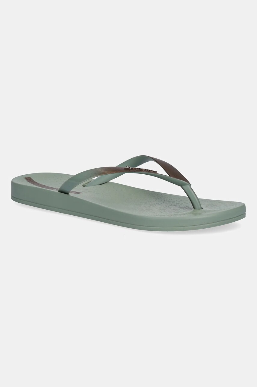 Ipanema papuci ANAT CONNECT culoarea verde, cu toc plat, 83648-BD706