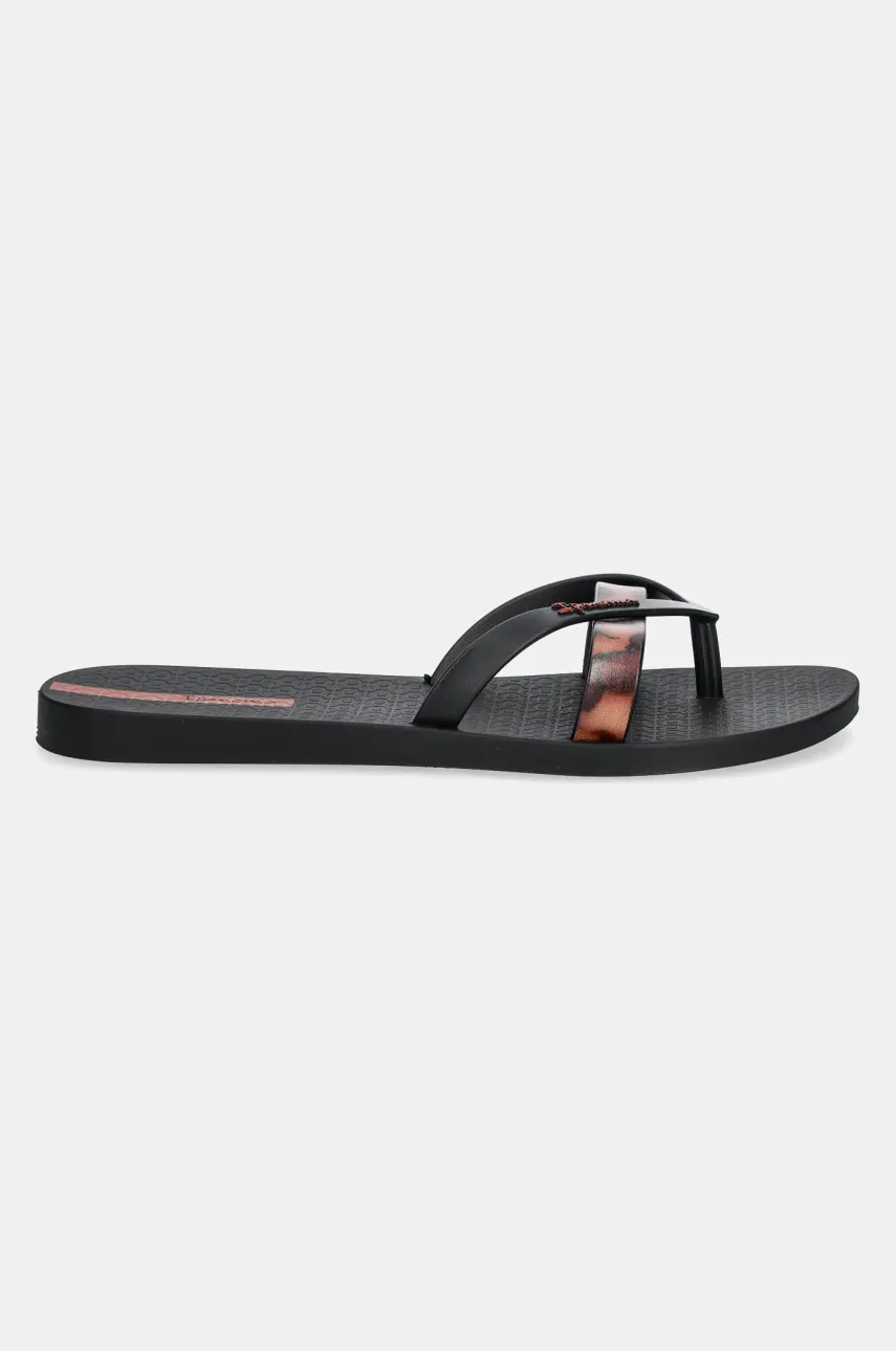 Вьетнамки Ipanema KIREI CHIC F женские цвет чёрный на плоском ходу 83673-BB740 Вьетнамки Ipanema KIREI CHIC F женские цвет чёрный на плоском ходу 83673-BB740