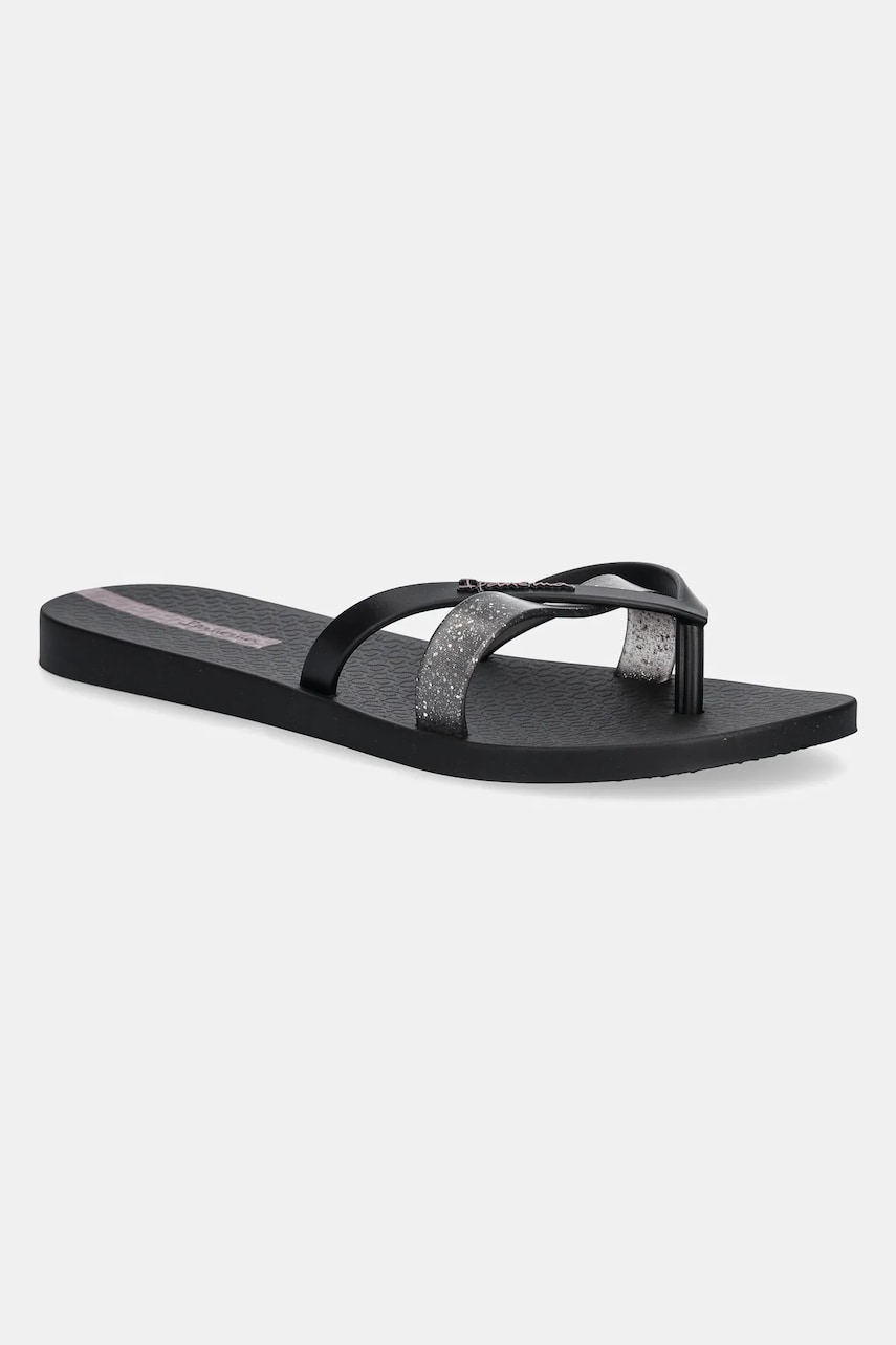 Ipanema papuci KIREI CHIC F femei, culoarea negru, cu toc plat, 83673-BB745 Ipanema papuci KIREI CHIC F femei, culoarea negru, cu toc plat, 83673-BB745