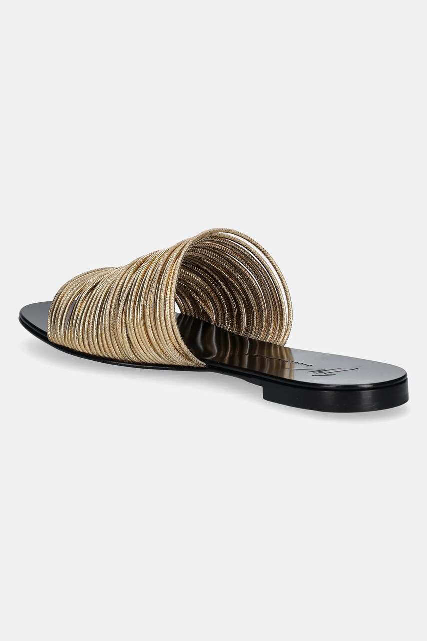 Giuseppe Zanotti bőr papucs Nuvoroll sárga, női, E500052.003 termék 2. képe