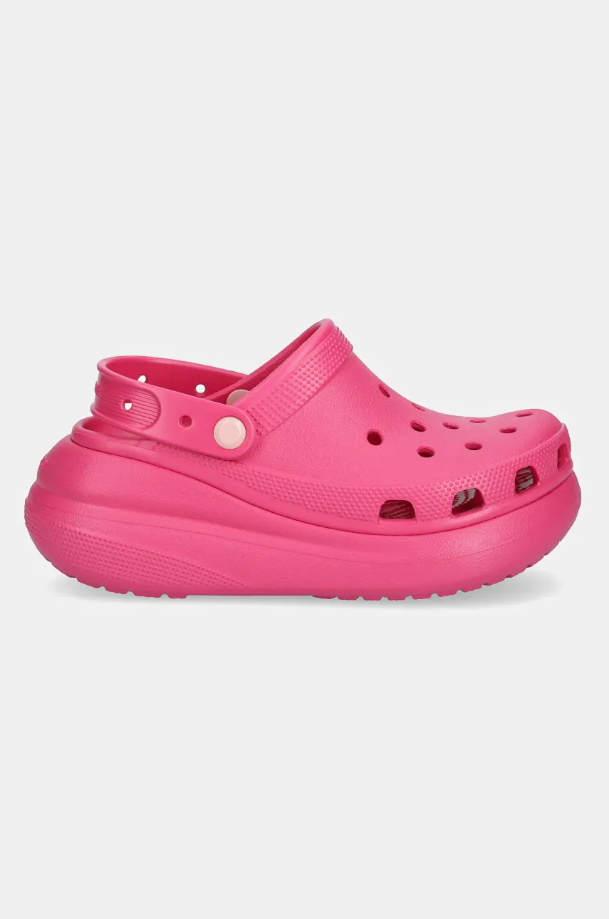 Шлепанцы Crocs Classic Crush Clog женские цвет розовый на платформе 207521.6ZQ Шлепанцы Crocs Classic Crush Clog женские цвет розовый на платформе 207521.6ZQ