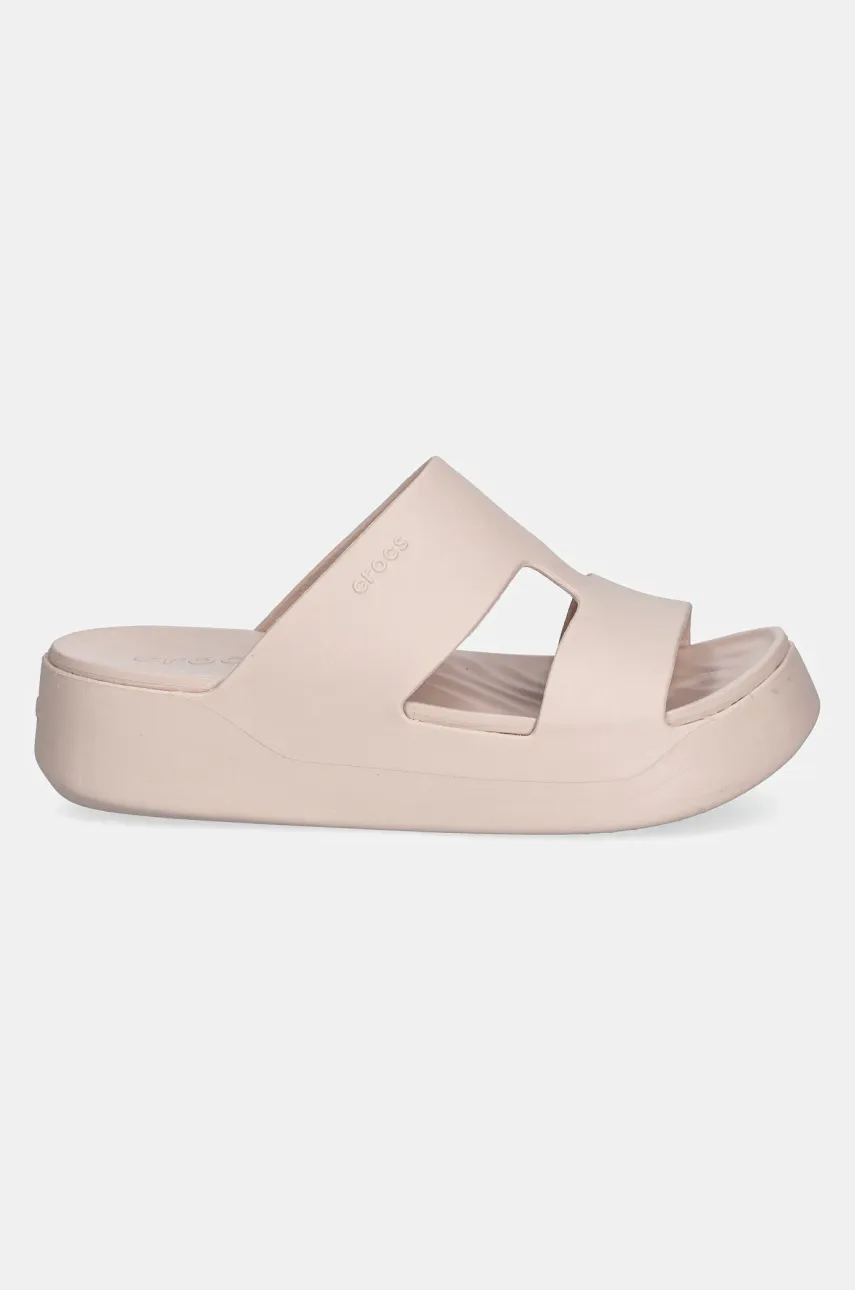 Шлепанцы Crocs Getaway Platform H - Strap женские цвет бежевый на платформе 209409-6UR Шлепанцы Crocs Getaway Platform H - Strap женские цвет бежевый на платформе 209409-6UR