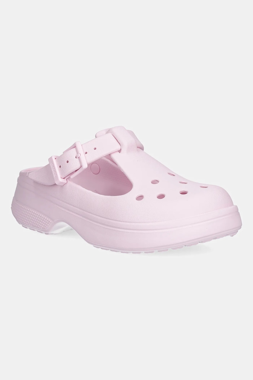Crocs papuci Classic Mary Jane Clog femei, culoarea roz, cu platforma, 210581-6ZW Crocs papuci Classic Mary Jane Clog femei, culoarea roz, cu platforma, 210581-6ZW