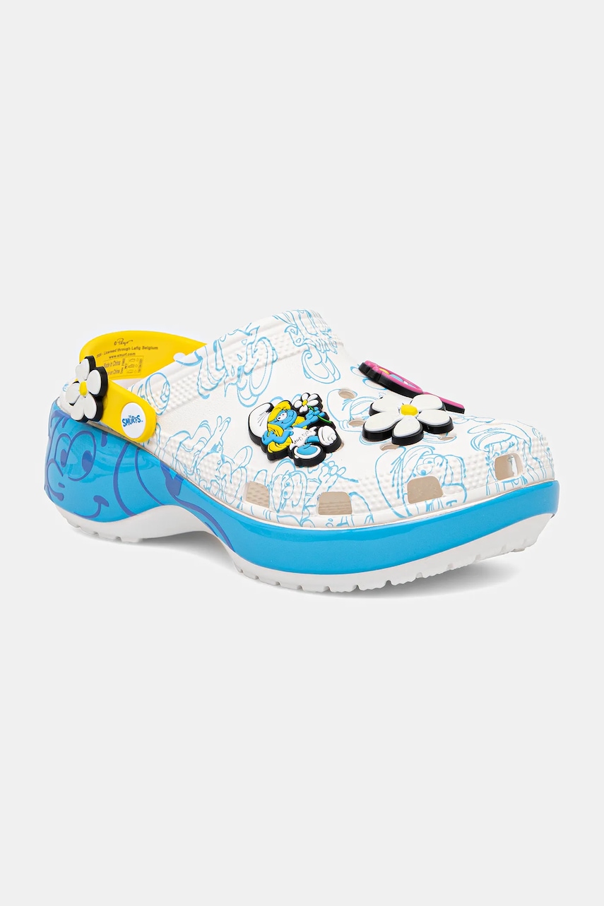 Crocs papuci Smurfs Platform Clog W femei, 210822-90H