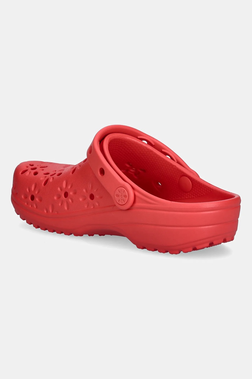 Crocs papucs Classic Floral Cut Out Clog piros, éksarkú, 210927-6ZR termék 2. képe