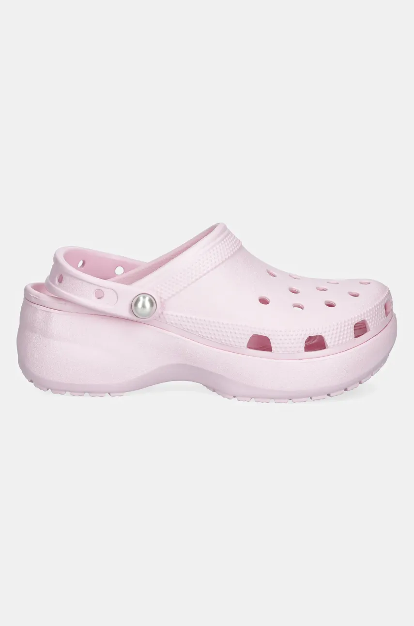 Шлепанцы Crocs Classic Platform Pearl Clog женские цвет розовый на платформе 211231-6ZW Шлепанцы Crocs Classic Platform Pearl Clog женские цвет розовый на платформе 211231-6ZW