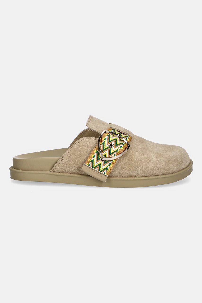 Замшевые шлепанцы Blauer GLADE цвет бежевый S5GLADE04