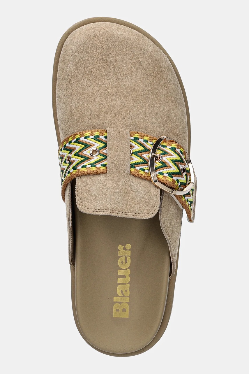 Παντόφλες σουέτ Blauer GLADE γυναικείες, χρώμα: μπεζ, S5GLADE04 φωτογραφία