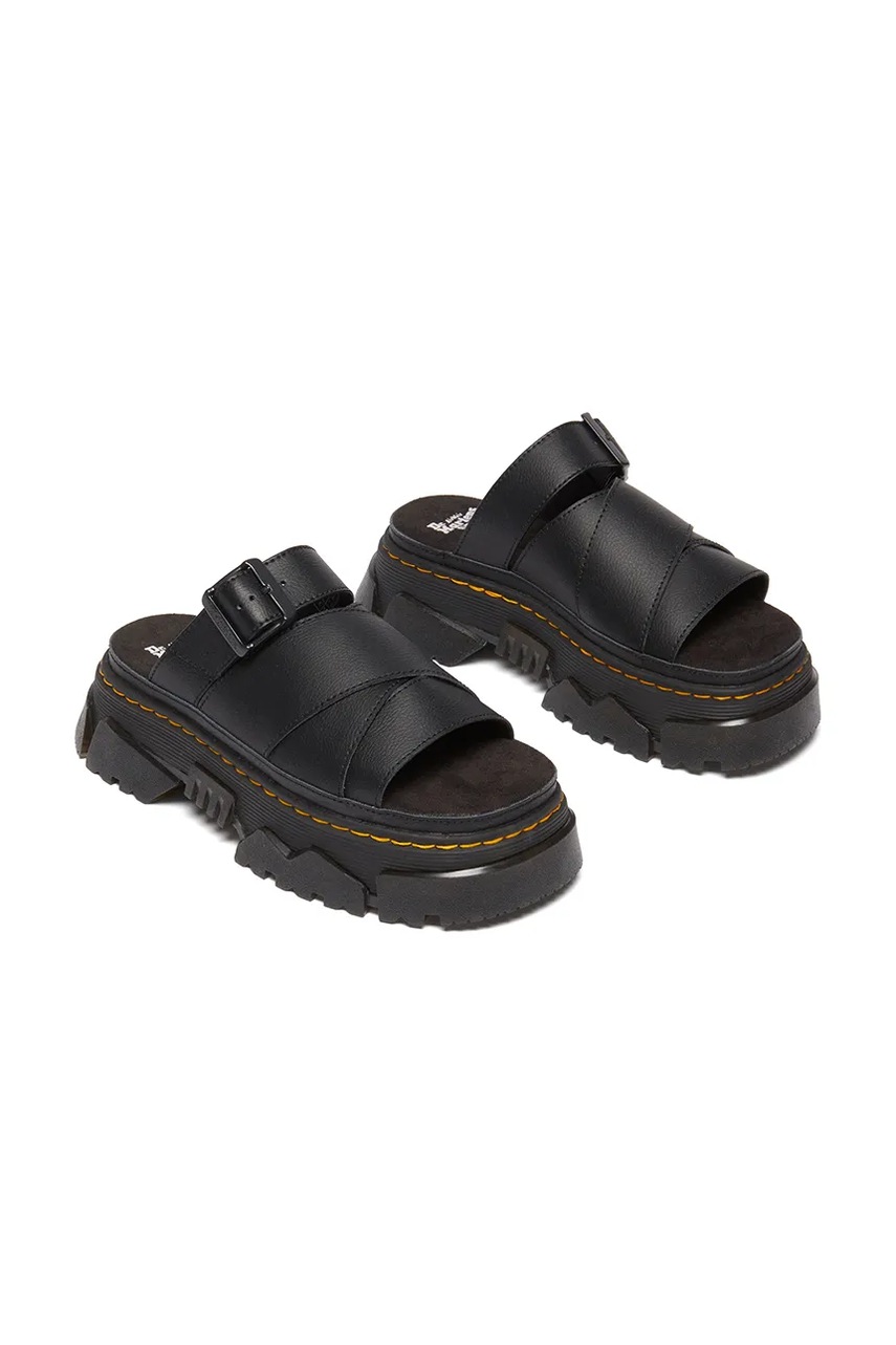 Шлепанцы Dr. Martens Mattison цвет чёрный на платформе DM40900001