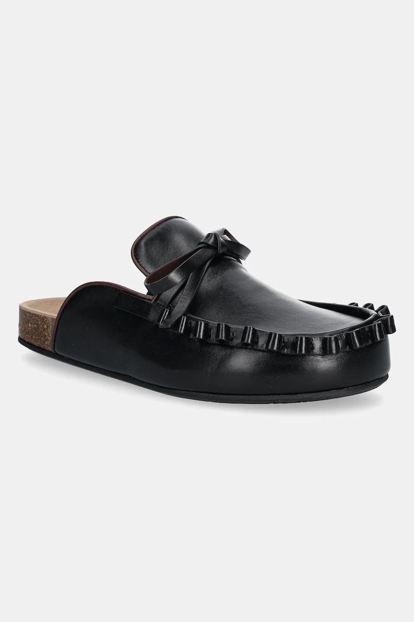 JW Anderson papuci Ruffle Loafer femei, culoarea negru, LF0069 LA0323 999 JW Anderson papuci Ruffle Loafer femei, culoarea negru, LF0069 LA0323 999