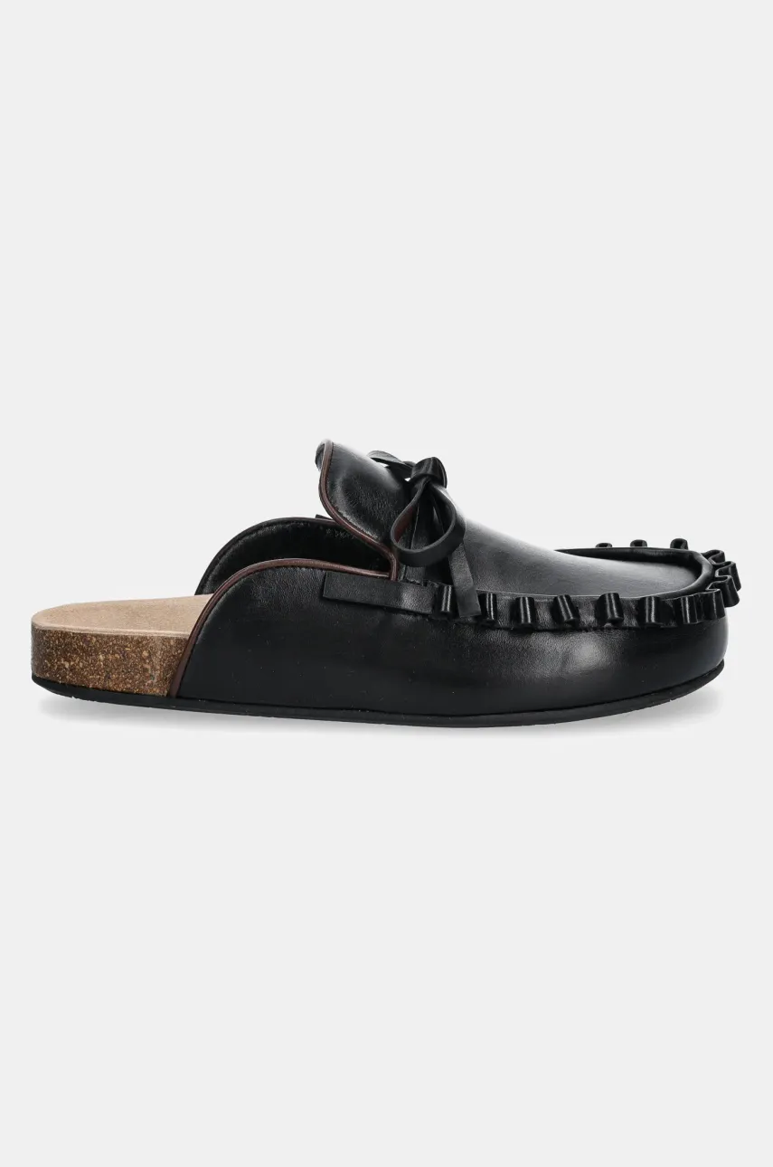 Шлепанцы JW Anderson Ruffle Loafer женские цвет чёрный LF0069 LA0323 999 Шлепанцы JW Anderson Ruffle Loafer женские цвет чёрный LF0069 LA0323 999