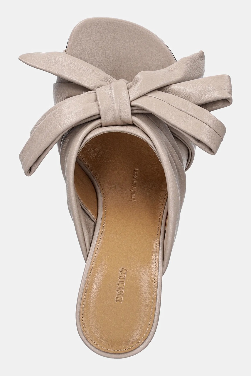 Δερμάτινα mules JW Anderson γυναικείες, χρώμα: μπεζ, SN0095 LA0161 190 φωτογραφία