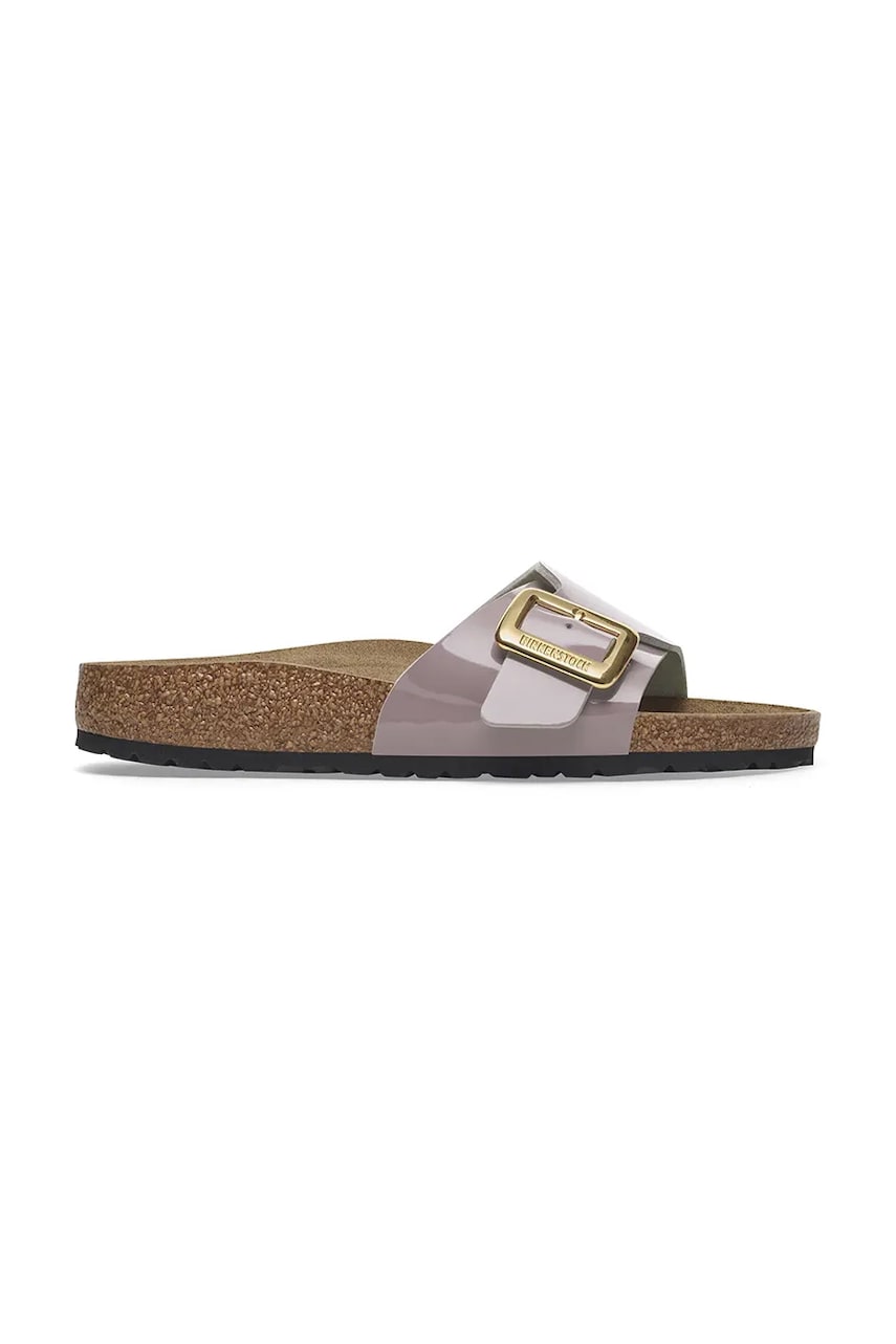 Birkenstock papuci Catalina Patent Cushion Buckle femei, culoarea violet, 1029389 Birkenstock papuci Catalina Patent Cushion Buckle femei, culoarea violet, 1029389