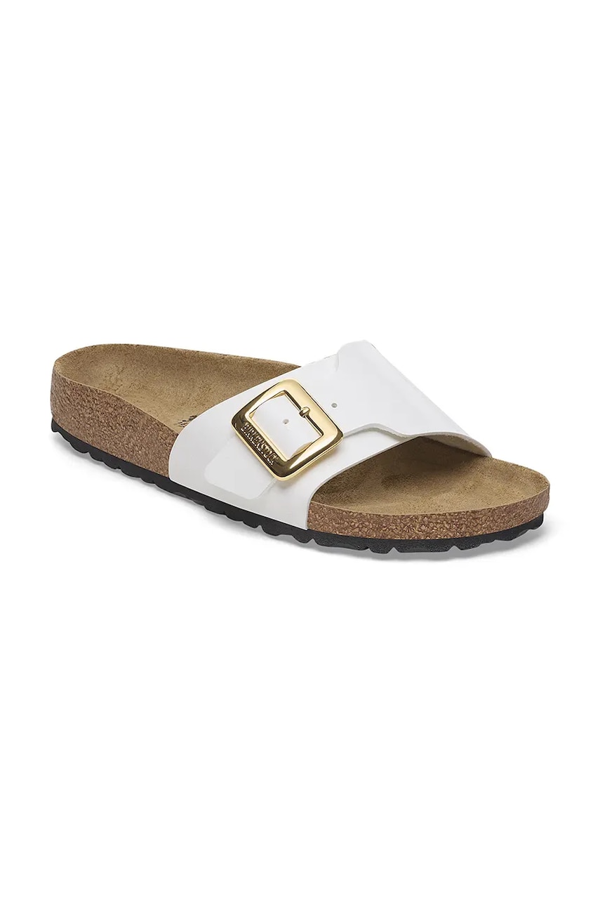 Шлепанцы Birkenstock Catalina Patent Cushion Buckle женские цвет белый 1029437 Шлепанцы Birkenstock Catalina Patent Cushion Buckle женские цвет белый 1029437