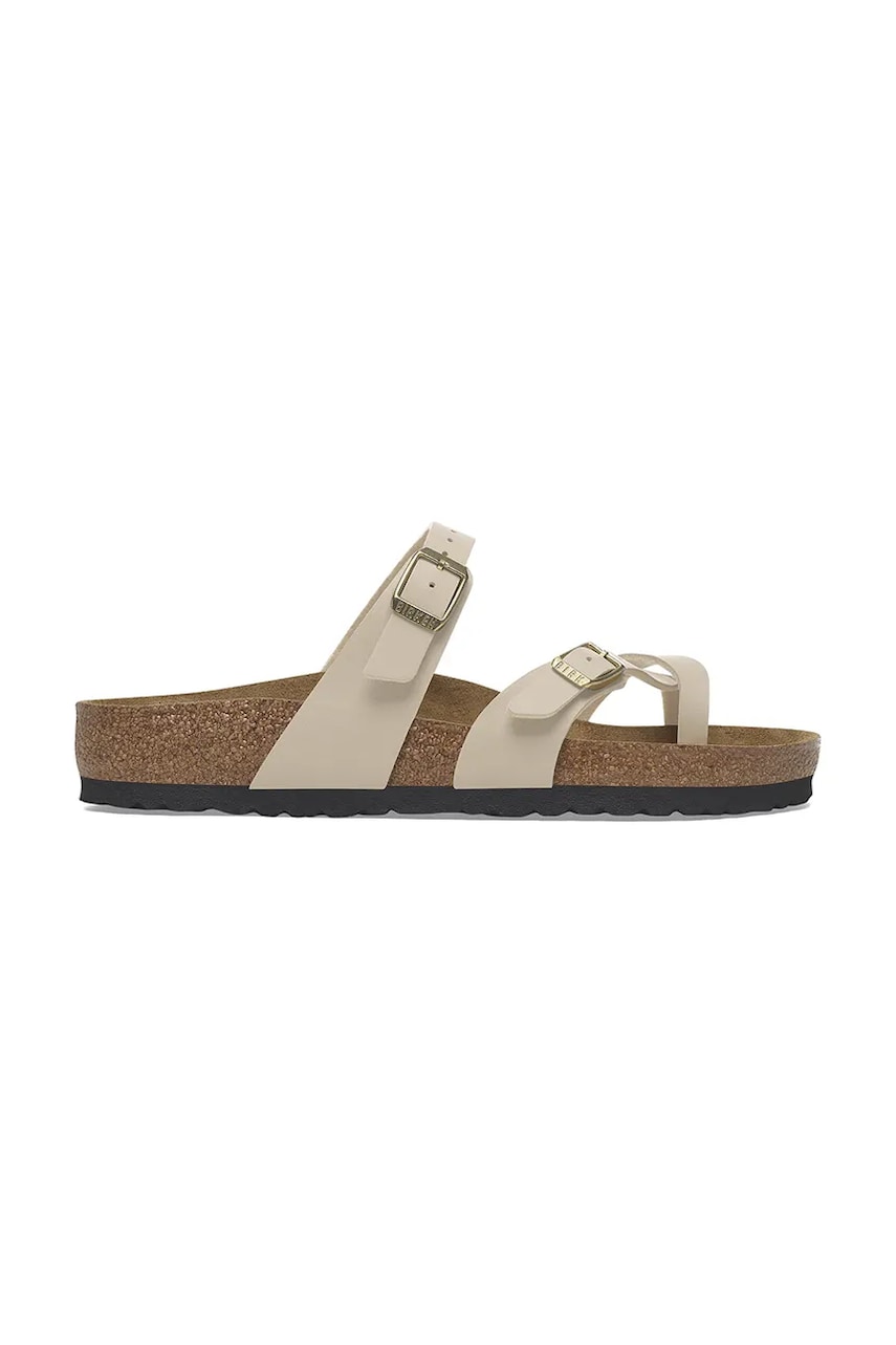 Birkenstock papuci Mayari Birko-Flor femei, culoarea bej, 1029726 Birkenstock papuci Mayari Birko-Flor femei, culoarea bej, 1029726