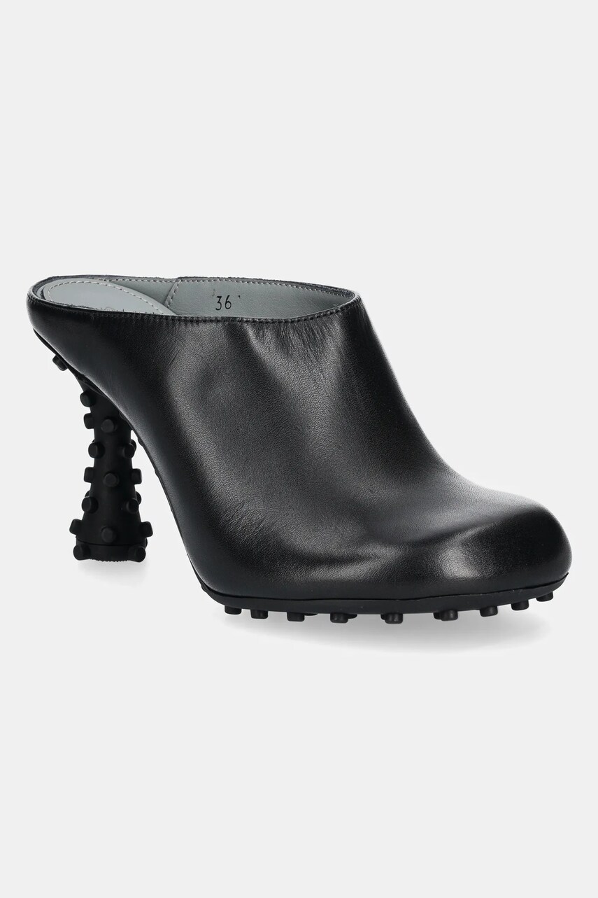 Sunnei slapi de piele 1000CHIODI femei, culoarea negru, cu toc cui, SHOWHEE003