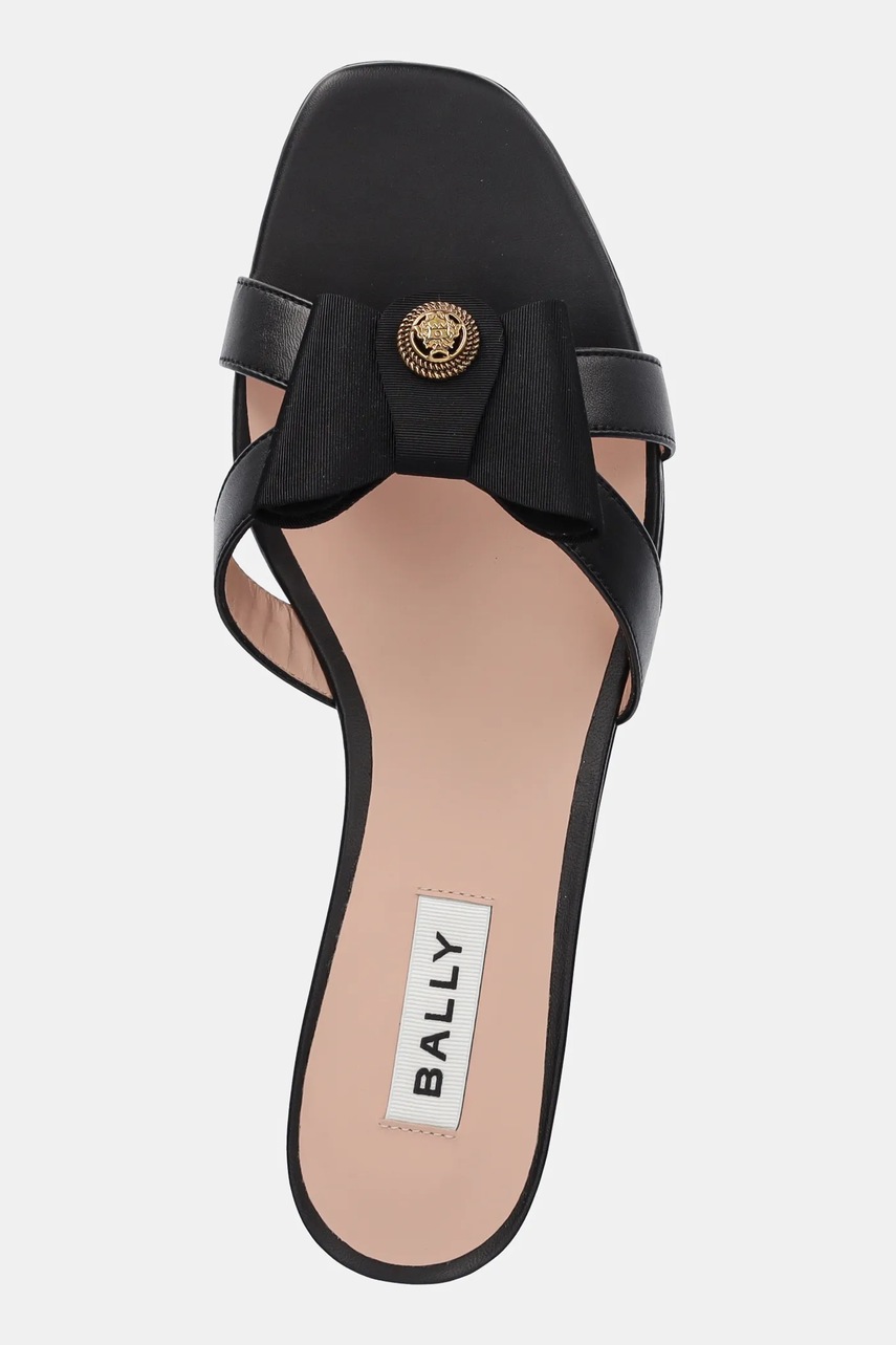 Δερμάτινες παντόφλες Bally γυναικείες, χρώμα: μαύρο, WF105A φωτογραφία