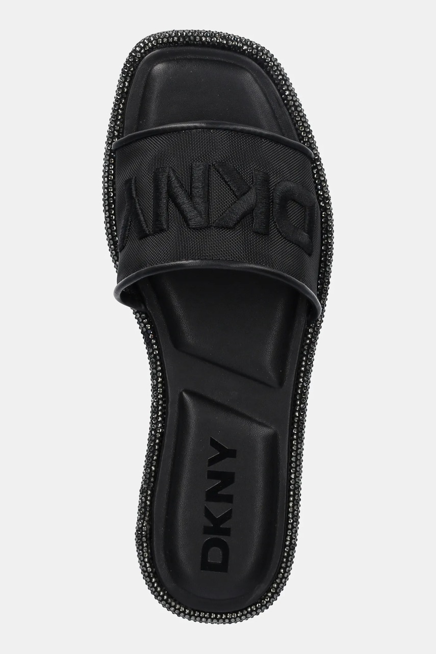 Παντόφλες Dkny Badin Logo χρώμα: μαύρο, K1565205 φωτογραφία
