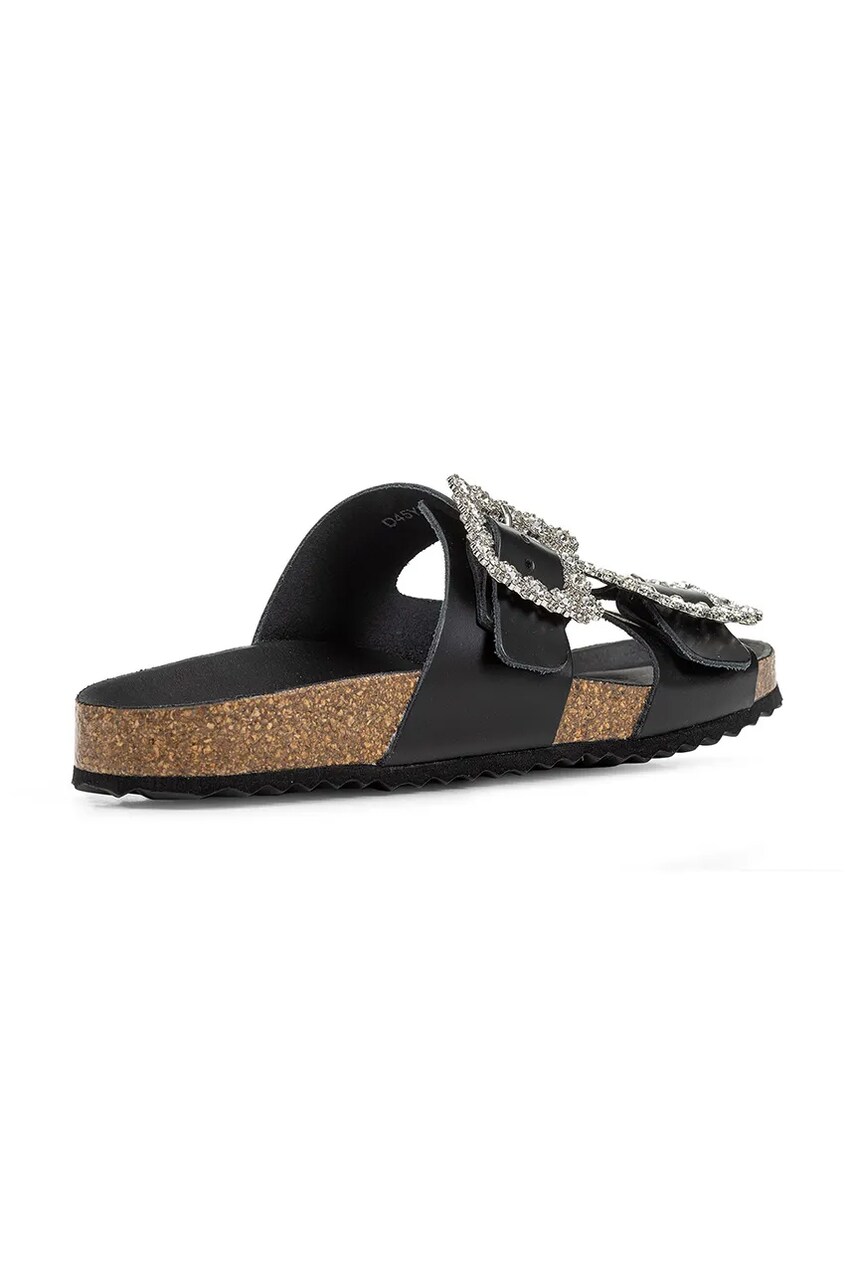 Geox bőr papucs D BRIONIA R fekete, női, D45Y3A 000T5 C9999 termék 2. képe