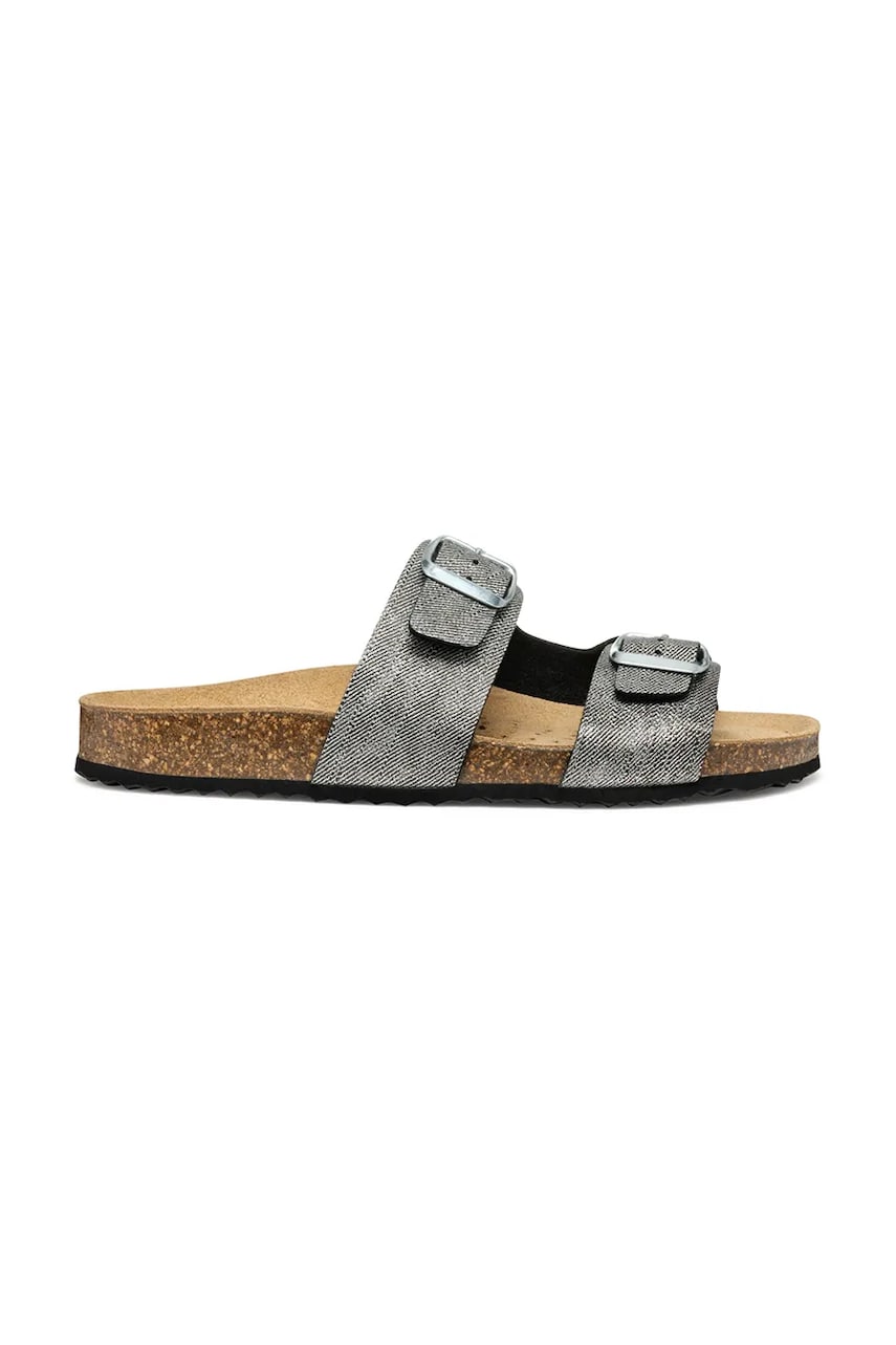 Geox papuci D BRIONIA femei, culoarea gri, D35LSL 000PV C1357