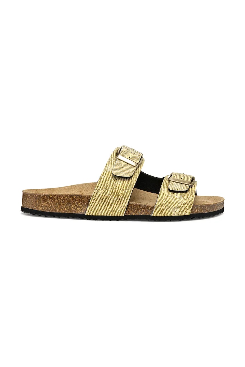 Geox papuci D BRIONIA femei, culoarea auriu, D35LSL 000PV C2012