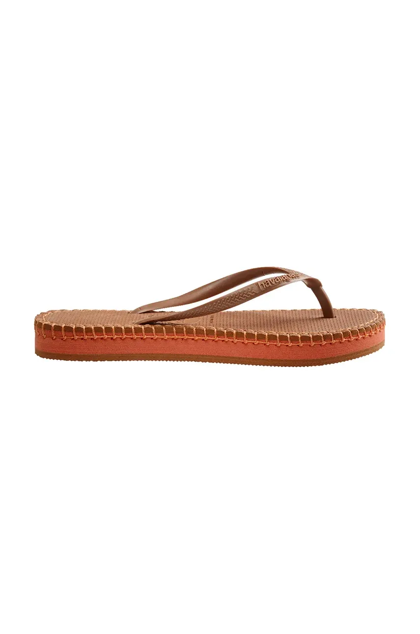 Вьетнамки Havaianas SLIM FLATFORM женские цвет коричневый 4149928.1976 Вьетнамки Havaianas SLIM FLATFORM женские цвет коричневый 4149928.1976