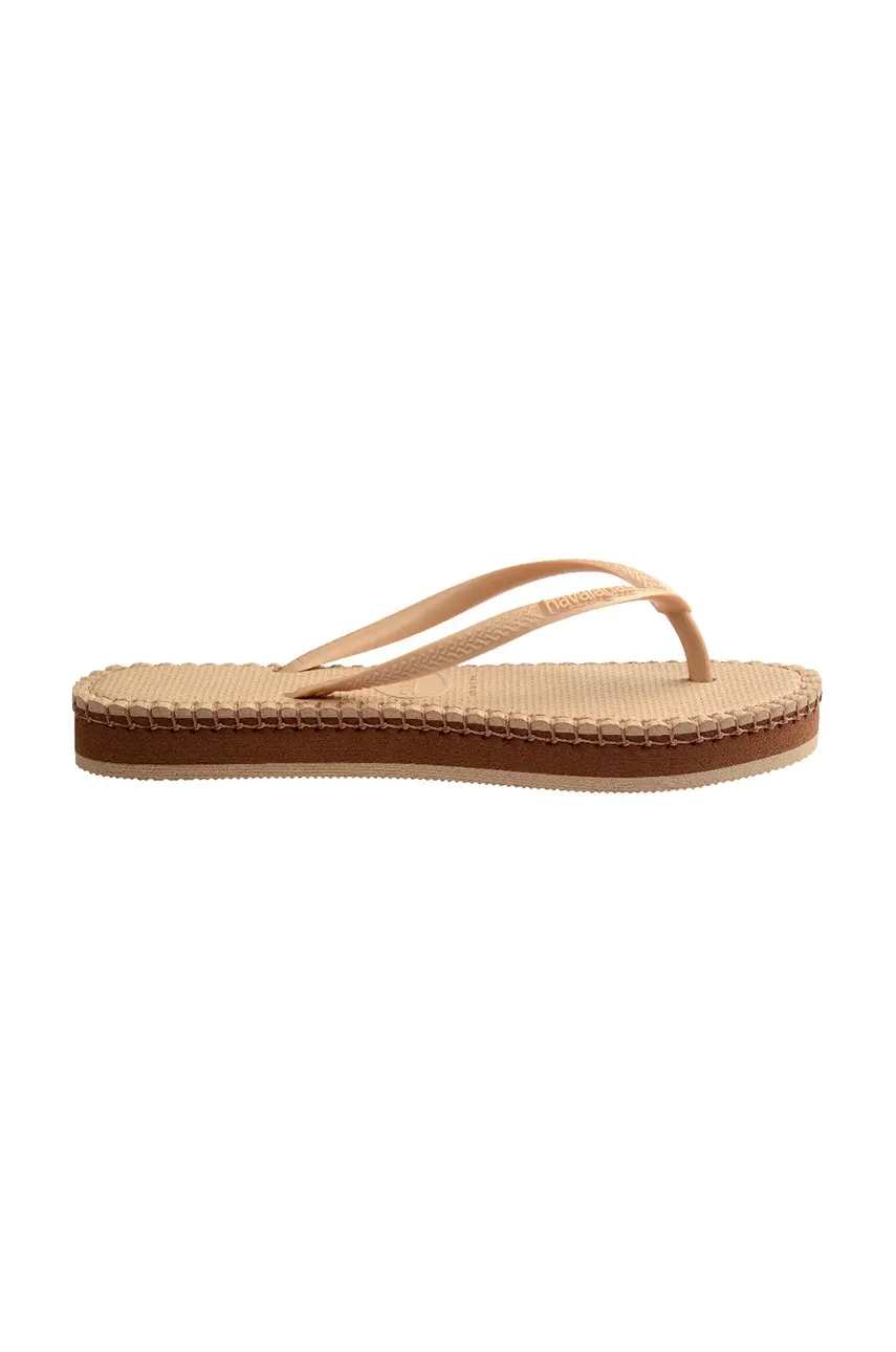 Вьетнамки Havaianas SLIM FLATFORM женские цвет бежевый 4149928.8858 Вьетнамки Havaianas SLIM FLATFORM женские цвет бежевый 4149928.8858