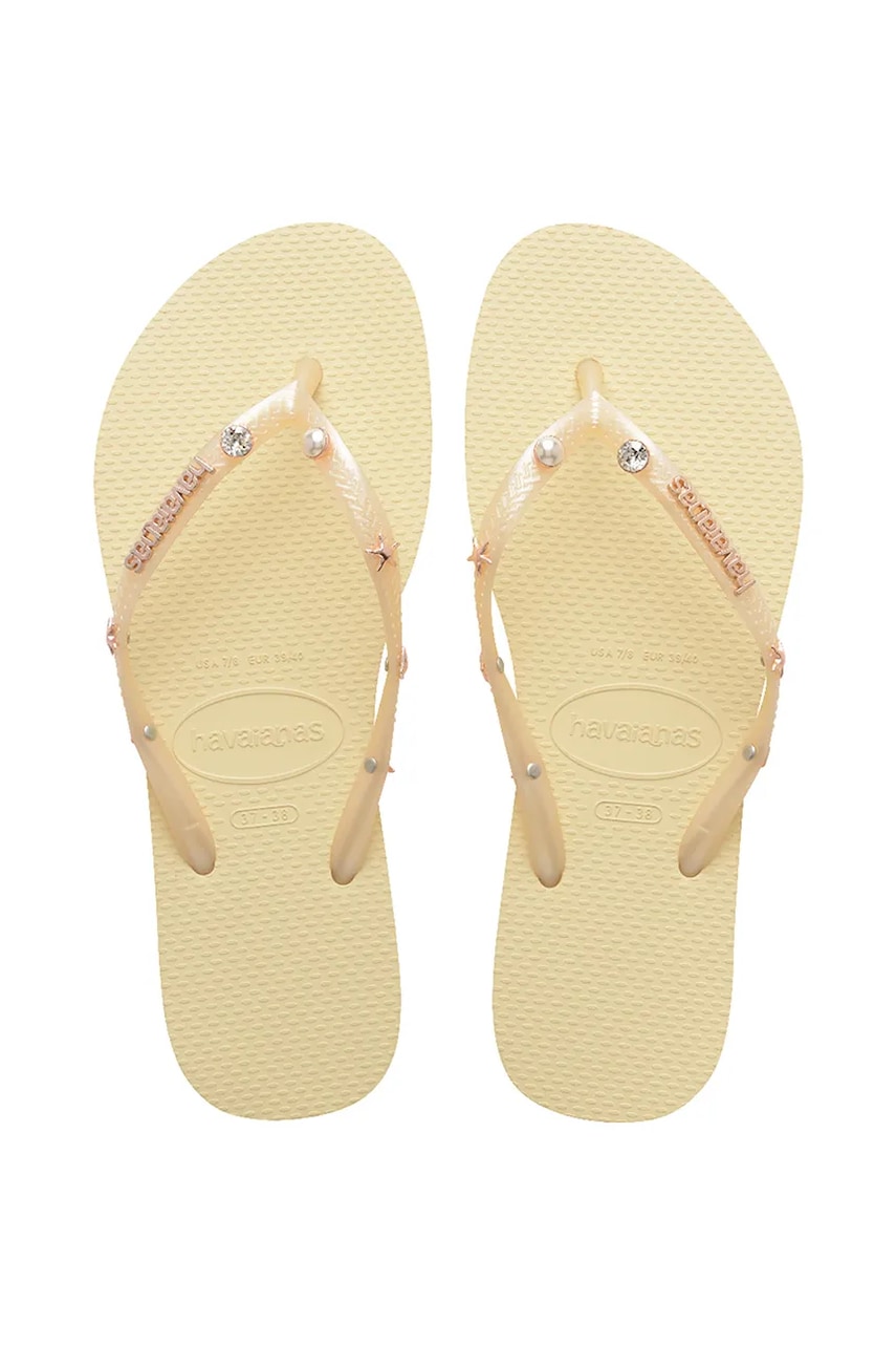 Havaianas papuci SLIM LUXURY AQUA culoarea bej, 4149965.9256