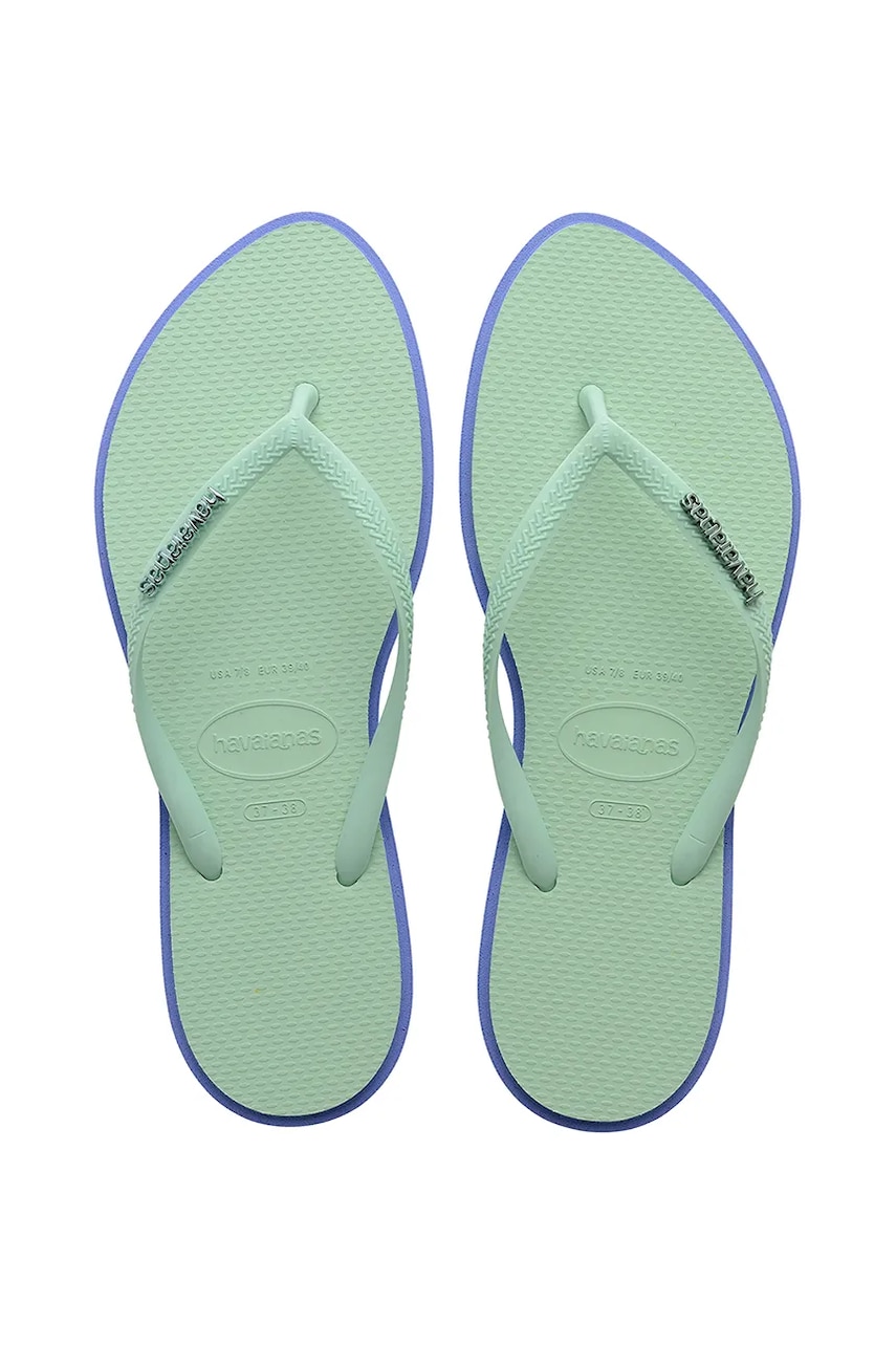 Havaianas slapi SLIM POINT femei, culoarea turcoaz, 4149584.3562