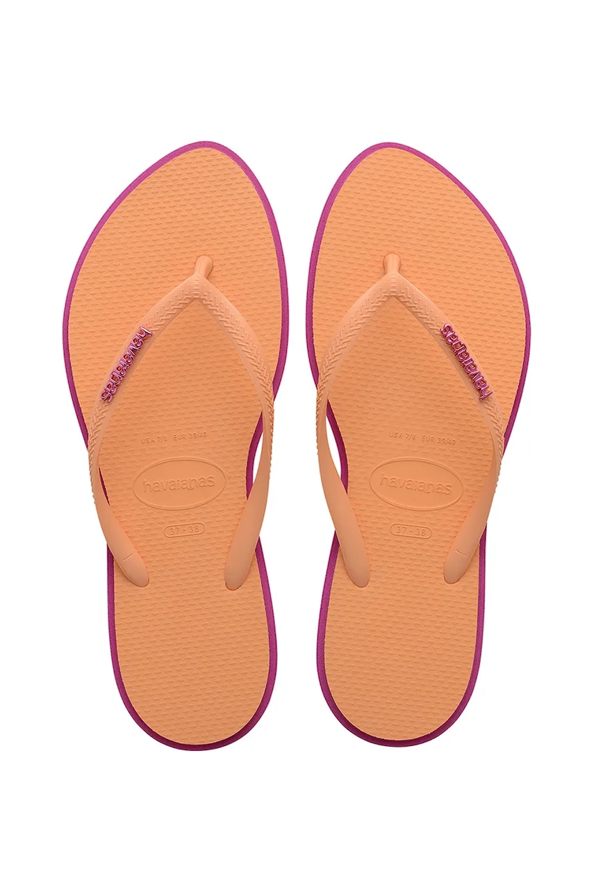 Havaianas slapi SLIM POINT femei, culoarea portocaliu, 4149584.4622