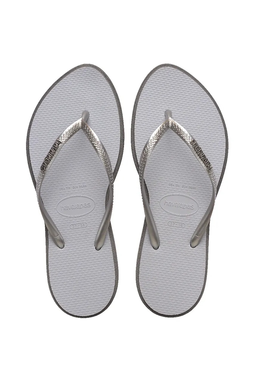 Havaianas slapi SLIM POINT femei, culoarea gri, 4149584.5178