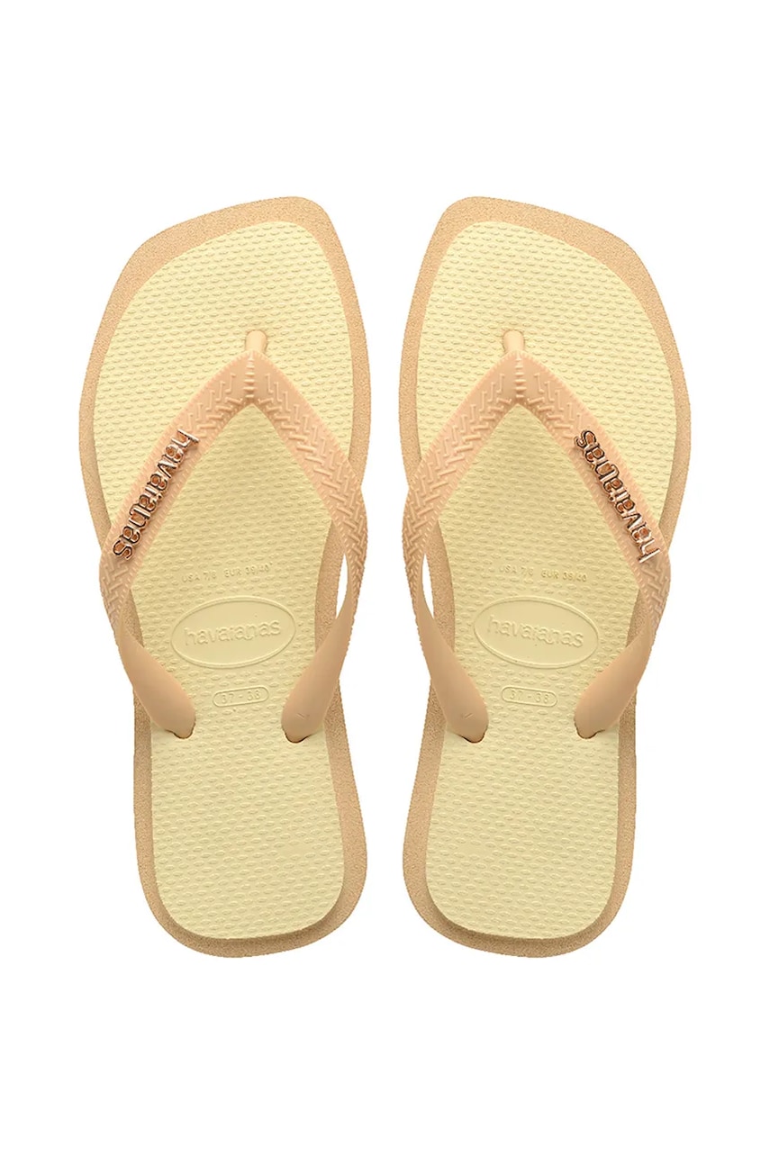 Havaianas slapi TOP SQUARE FUSION femei, culoarea bej, 4149944.0570