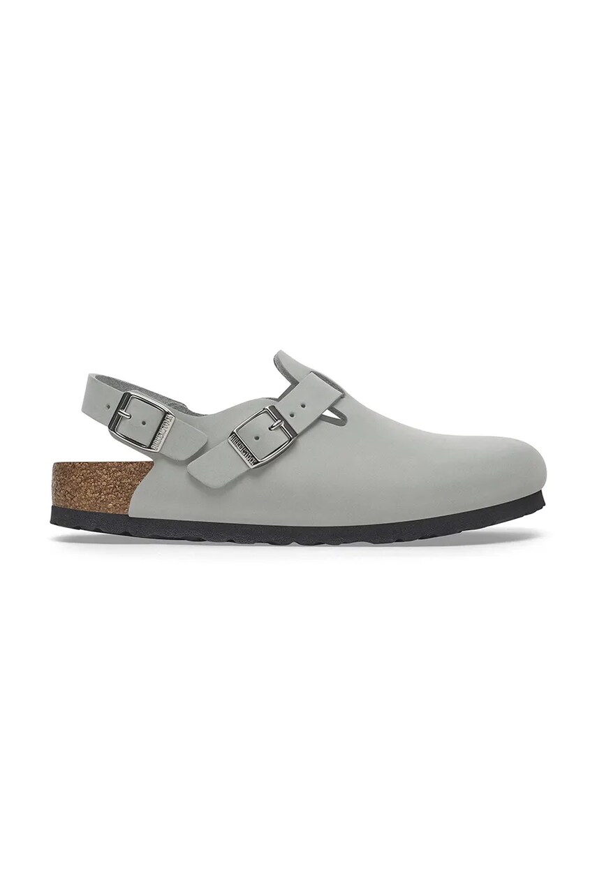Birkenstock papuci din nubuc Tokio femei, culoarea gri, 1029429