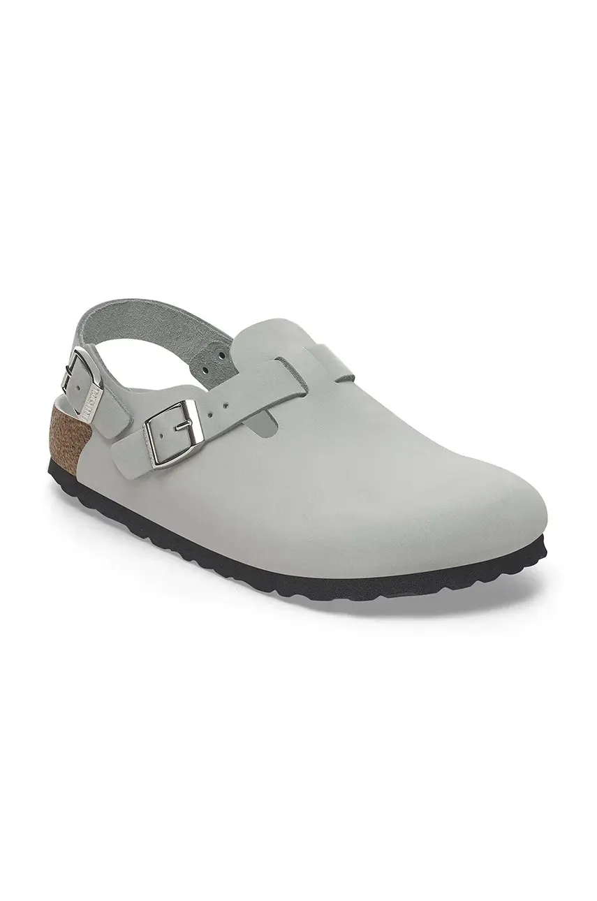 Шлепанцы из нубука Birkenstock Tokio женские цвет серый 1029429 Шлепанцы из нубука Birkenstock Tokio женские цвет серый 1029429