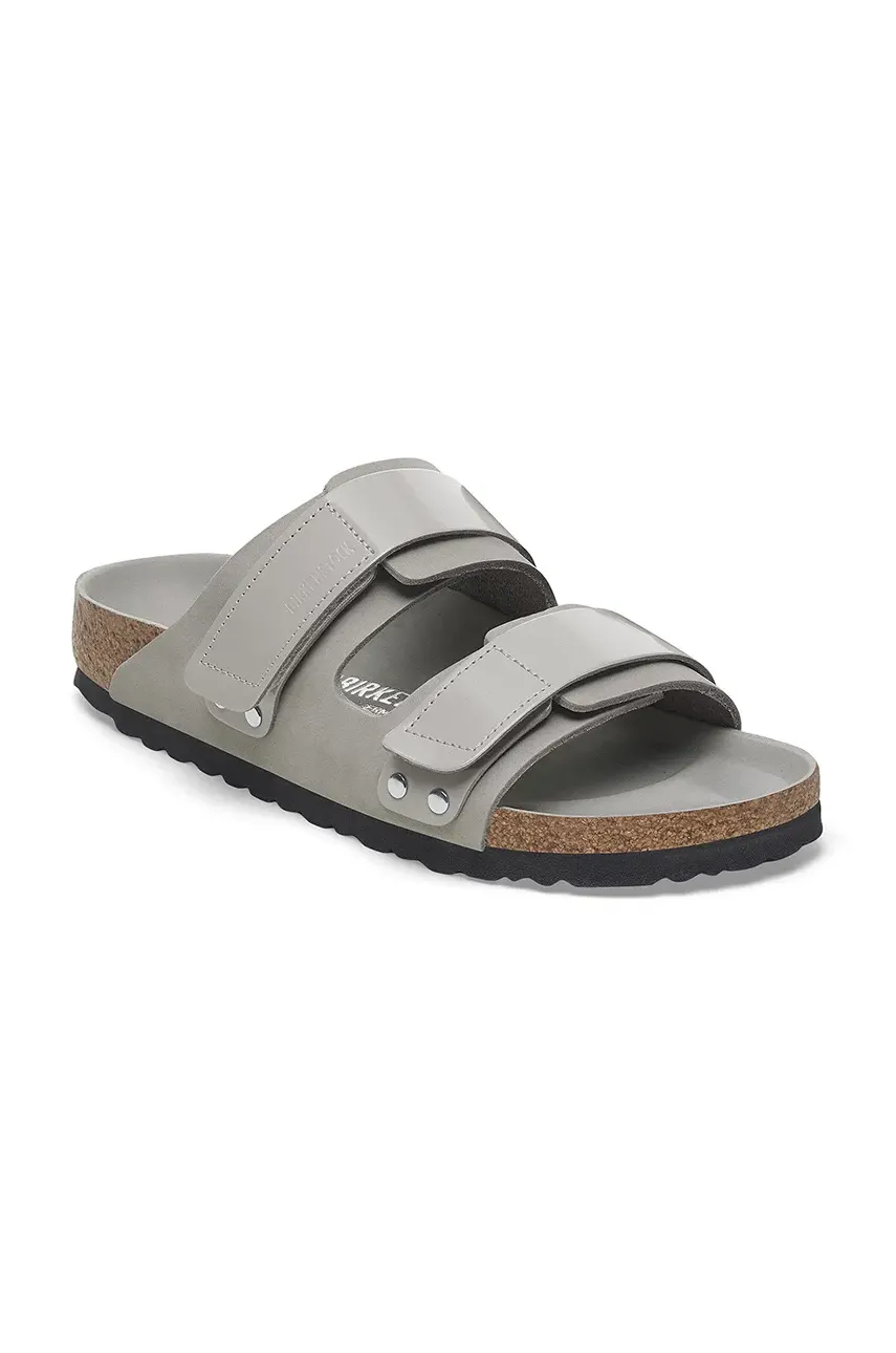 Шлепанцы из нубука Birkenstock Uji женские цвет серый 1029302 Шлепанцы из нубука Birkenstock Uji женские цвет серый 1029302