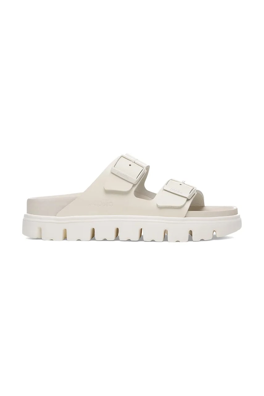 Birkenstock slapi de piele Arizona Chunky Exq Birkenstock x Papillio culoarea bej, 1029067