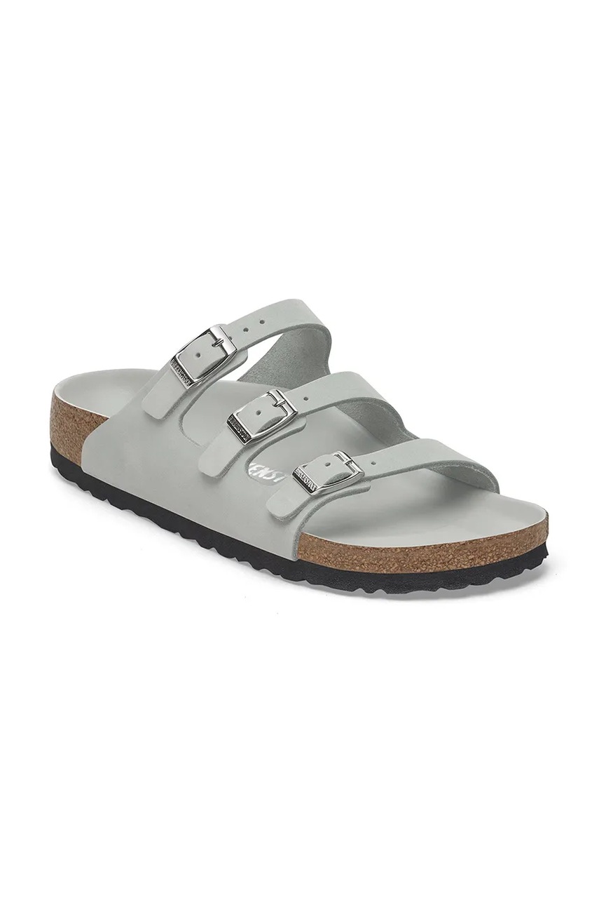 Шлепанцы из нубука Birkenstock Florida HEX цвет серый 1029450